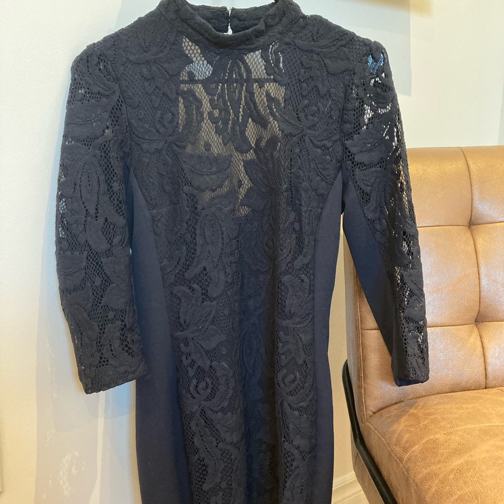 Navy lace dress
